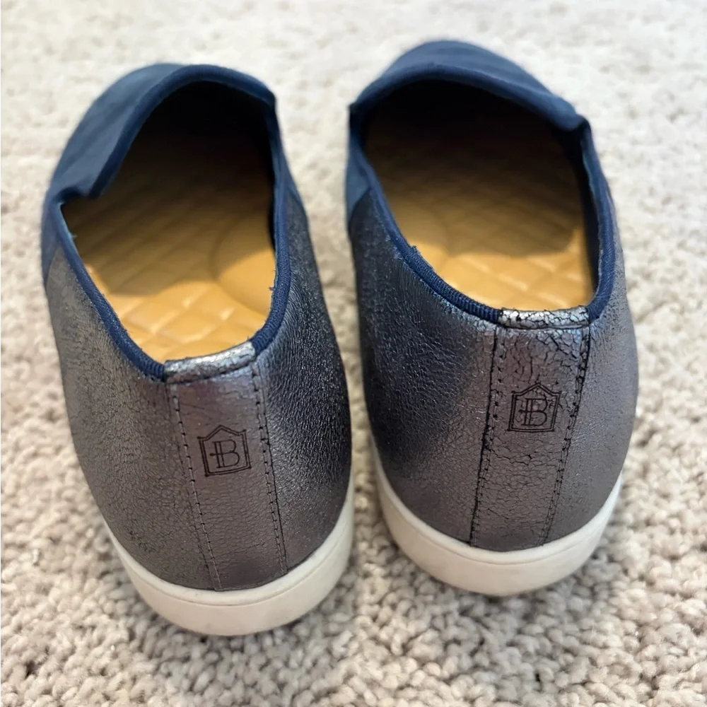 Birdies The Swift Slip-On Sneaker Nigh Sky Suede Metallic